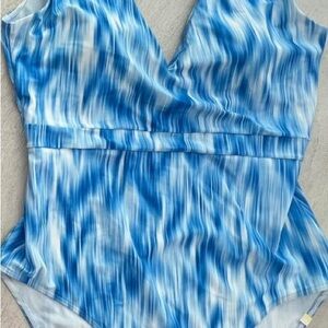 Summersalt Blue and White One Piece Swimsuit